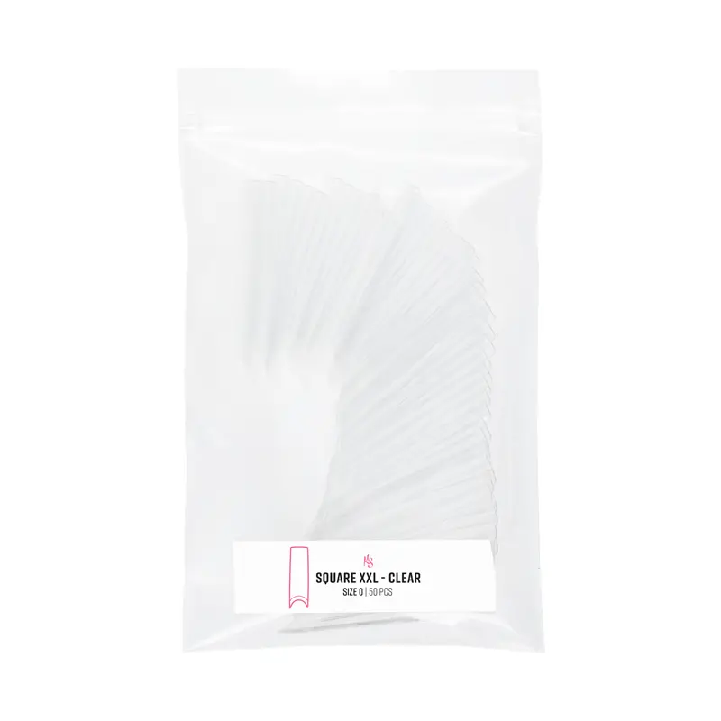 C-Curve Nail Tip Refills – Square Xxl Transparent 1