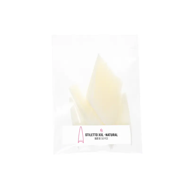 C-Curve Nail Tip Refills – Stiletto Xxl Natural 1