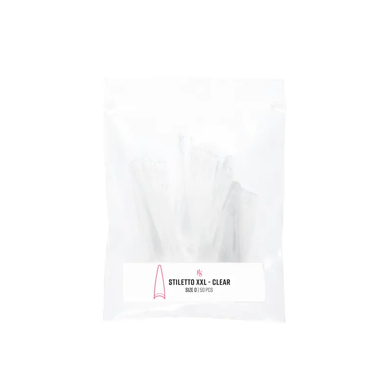 C-Curve Nail Tip Refills – Stiletto Xxl Transparent 1