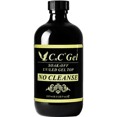 C&C No-Cleanse Top Coat Gel – Soak-Off Finish, 8 Oz Refill Bottle 1