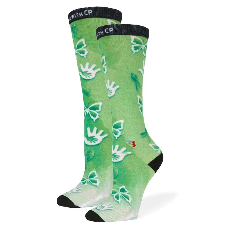 Cerebral Palsy Awareness Artistic Knee-High Socks 1