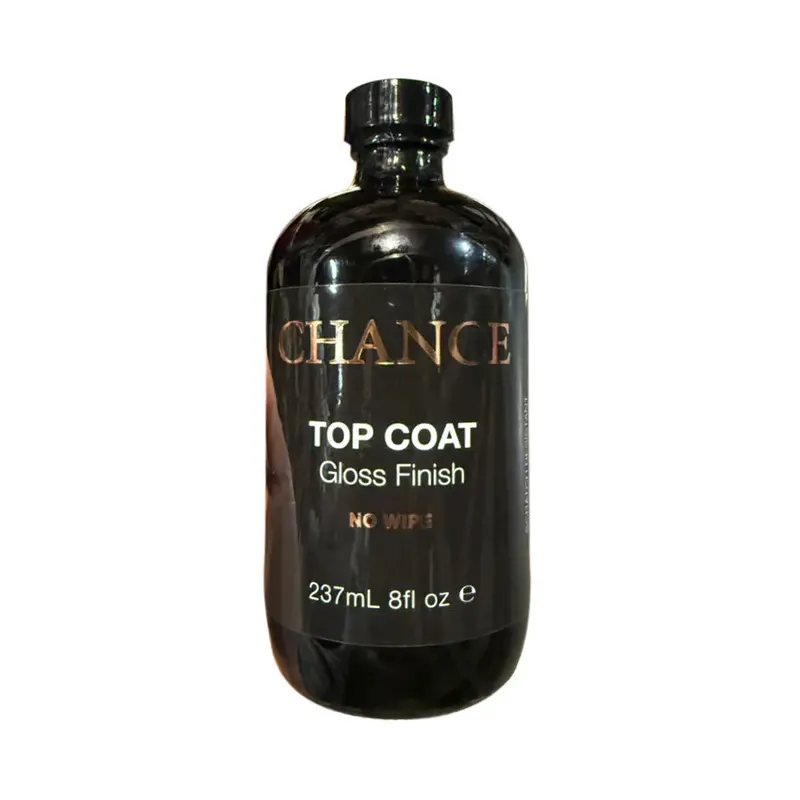 Chance Soak-Off No-Wipe Top Coat Gel – Refillable 8 Oz Glass Bottle 1