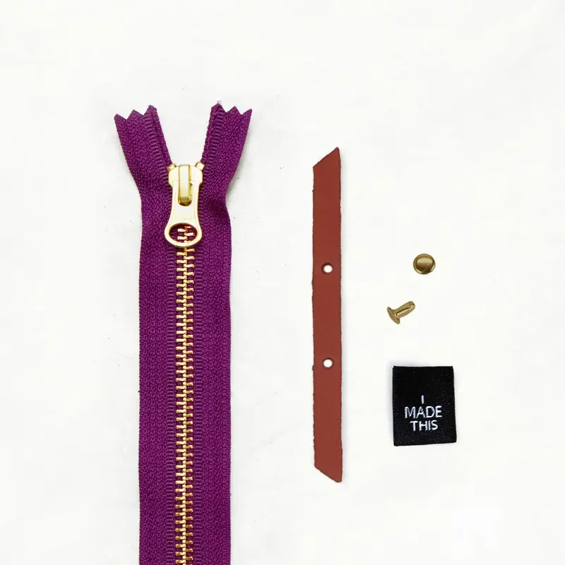 Chestnut Leather Zipper Pouch Diy Kit 1