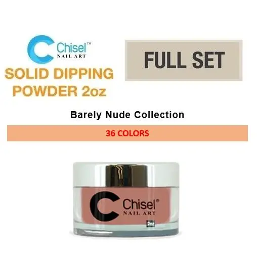 Chisel Barely Nude Dipping Powder Collection – 36 Solid Shades (#160–#195), 2 Oz Each 1