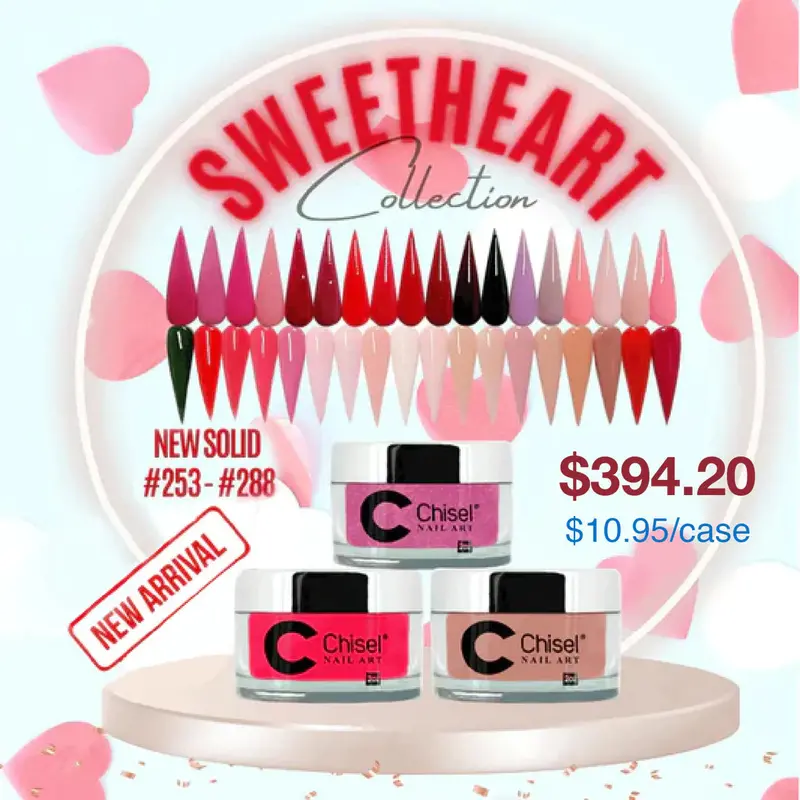 Chisel Dipping Powder Full Set – Sweet Heart Collection, 36 Vibrant Shades (2 Oz Each) 1