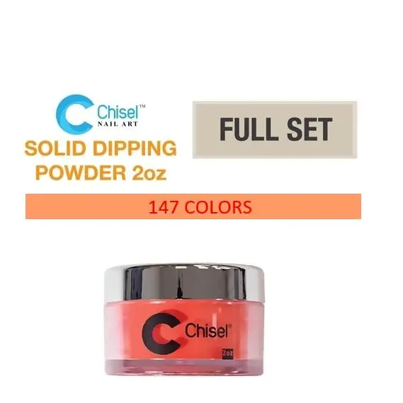 Chisel Full Solid Dipping Powder Set – 147 Premium Colors, 2 Oz Per Jar 1