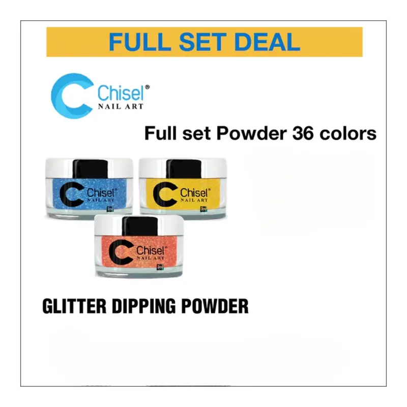 Chisel Glitter Dipping Powder Collection – 36 Shades (2 Oz Total) 1