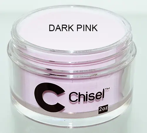 Chisel Nail Art Dipping Powder – Dark Pink (2 Oz) 1