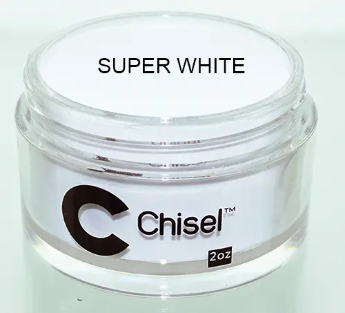 Chisel Nail Art Dipping Powder – Super White (2 Oz) 1