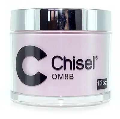 Chisel Nail Art Pink & White Dipping Powder Refill – Om08B, 12 Oz 1