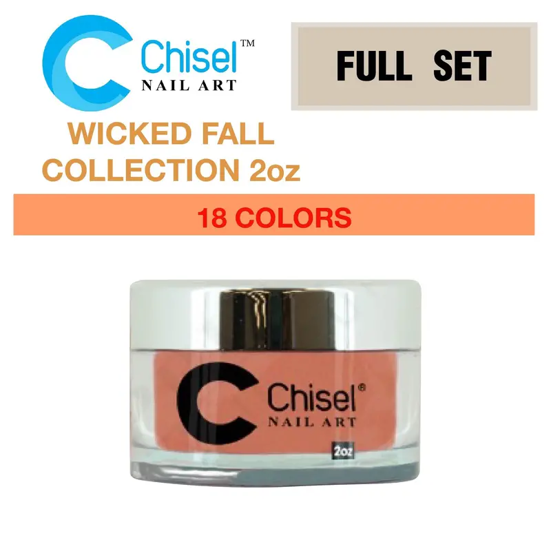 Chisel Nail Art Wicked Fall Dipping Powder – 2 Oz Seasonal Collection (18 Rich Tones, Solid #214–#231) 1
