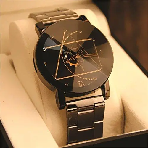 Chocozone Women'S Analog Watch – Stainless Steel Case With Striking Black Dial 1
