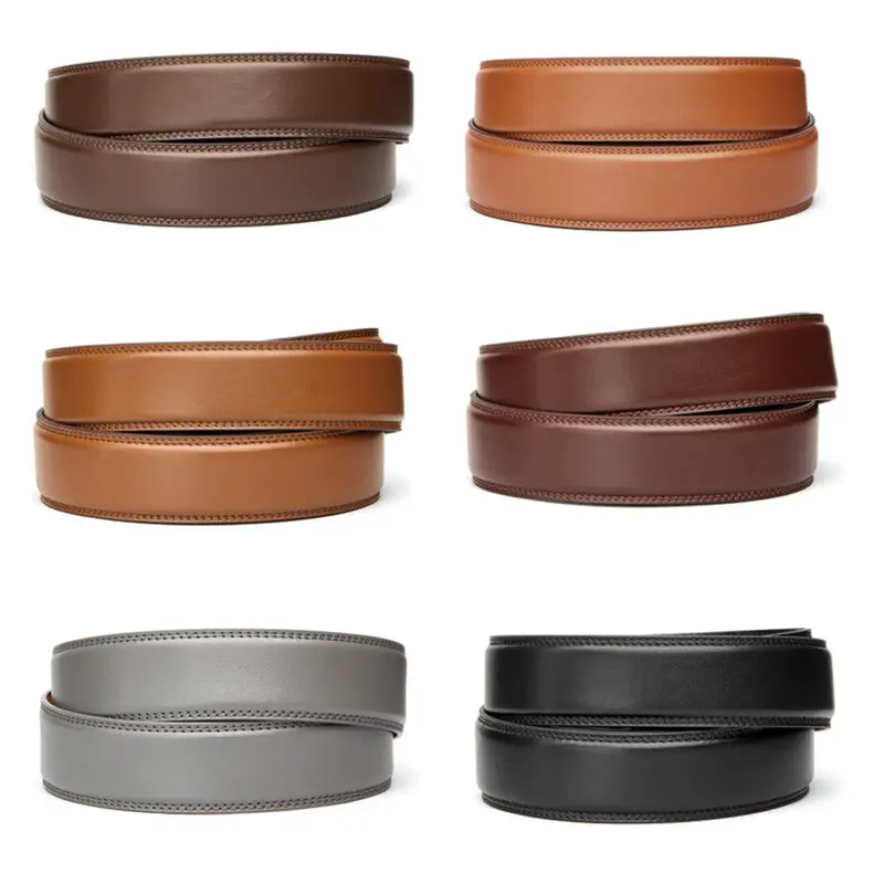 Classic 1.37-Inch Full-Grain Leather Belt Strap – Strap Only, No Buckle 1