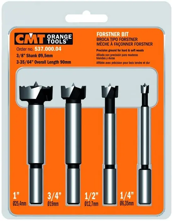 Cmt Orange Forstner Bit Set – 4-Piece Precision Drilling Kit 1