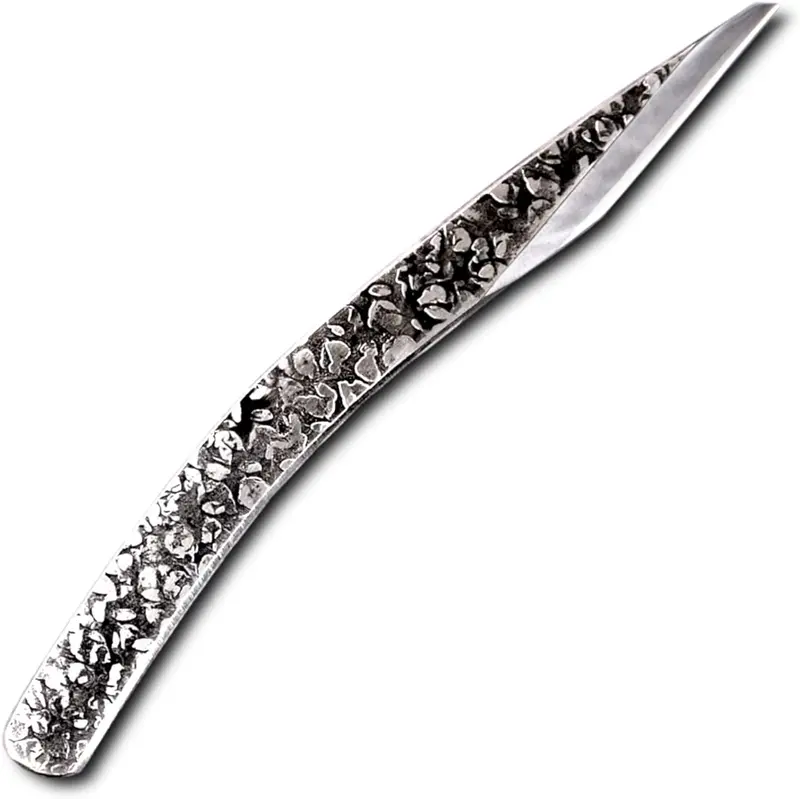 Compact Bent Kiridashi Knife – 15Mm Right-Hand Forged Profile 1