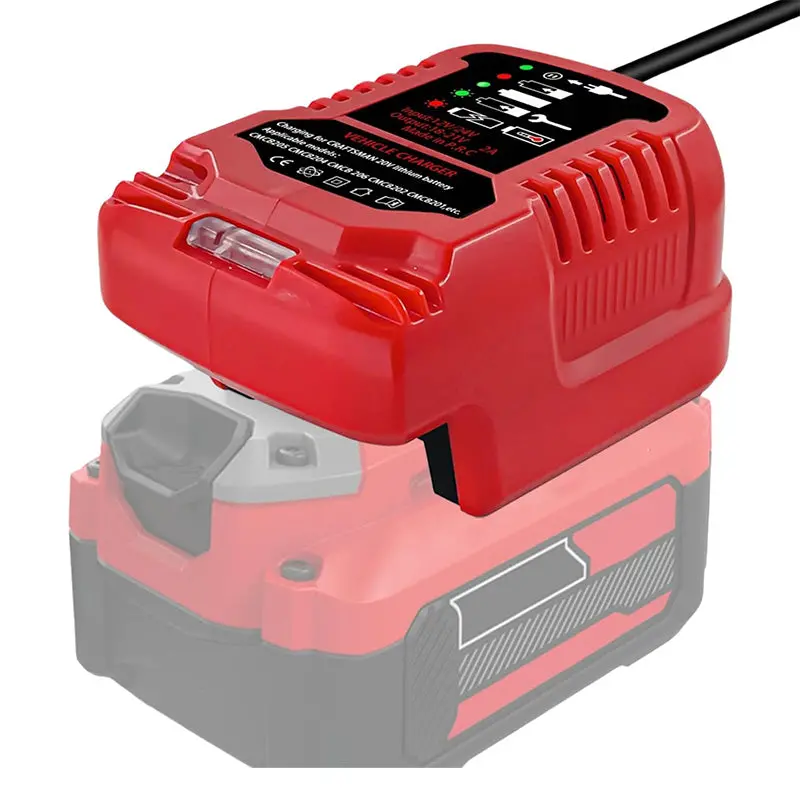 Compact Craftsman 20V Power Tool Battery Charger — Led Display & Smart Overcharge Protection 1