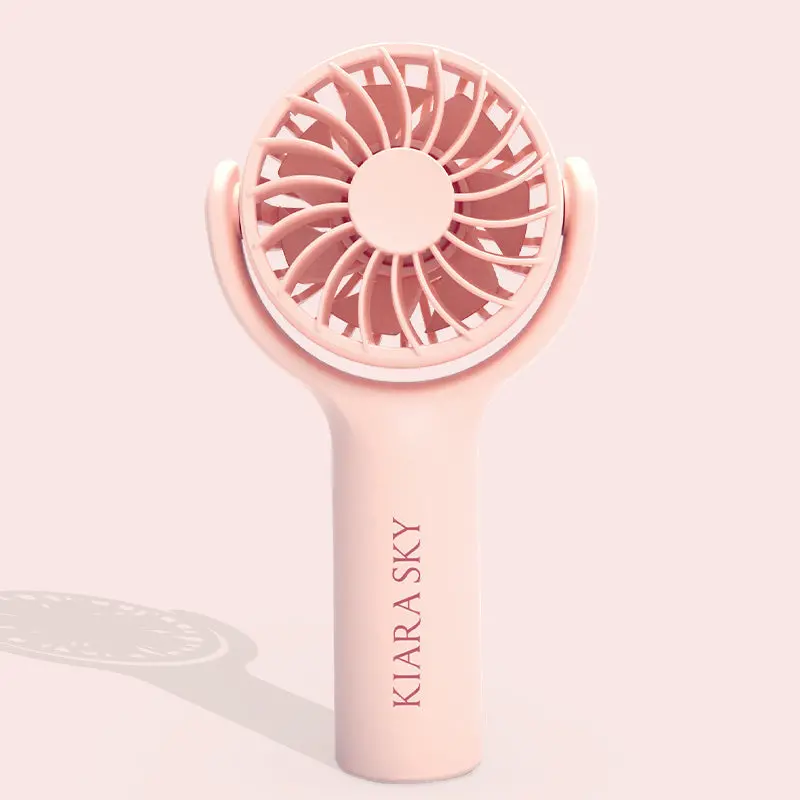 Compact Mini Desk Fan – Blush Pink Finish 1