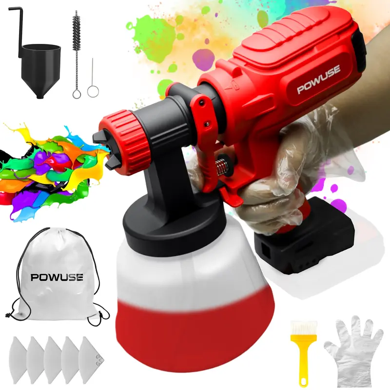 Cordless Hvlp Paint Sprayer Compatible With Milwaukee M18 Batteries – Portable Spray Gun For Detail & Large-Surface Projects 1