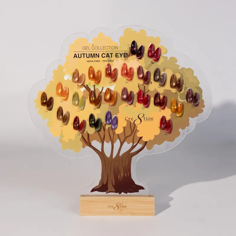 Cre8Tion Autumn-Themed Cat Eye Color Display Tree – Stylish Shelf Display 1