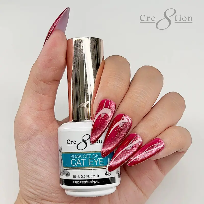 Cre8Tion Cat Eye Soak-Off Gel – 0.5 Oz Bottle, Shade #48 1