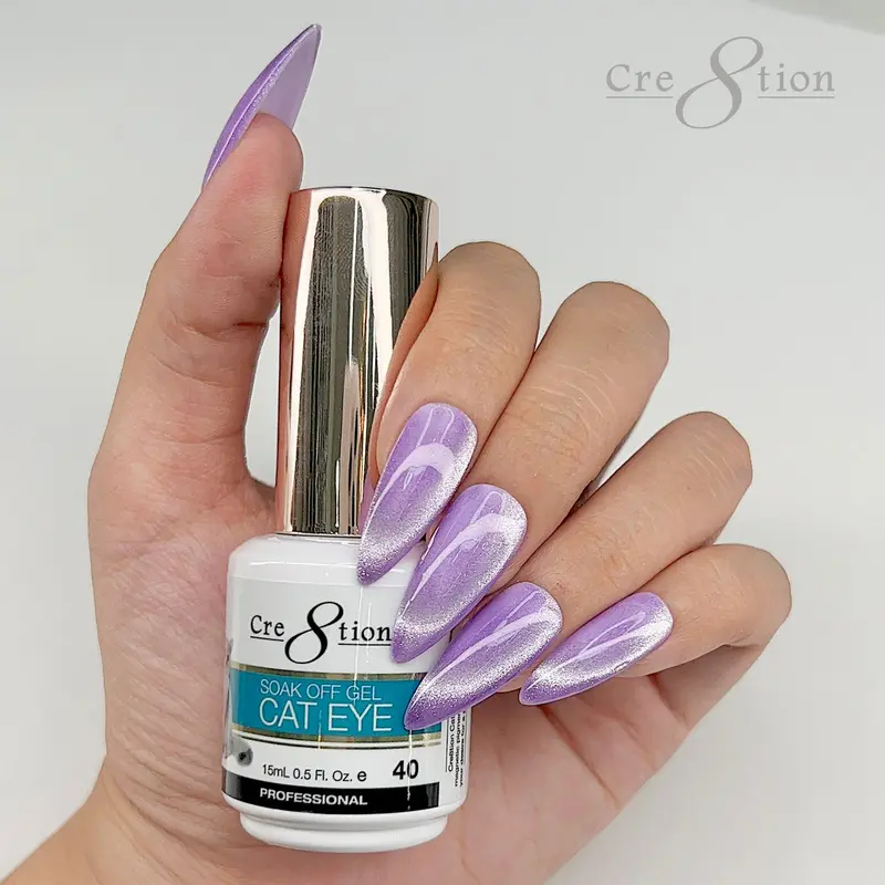 Cre8Tion Cat Eye Soak-Off Gel Polish – 0.5 Oz, Shade 40 1