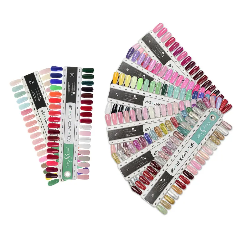 Cre8Tion Complete 9-Board Color Reference Chart – 288 Professional Nail Shades 1
