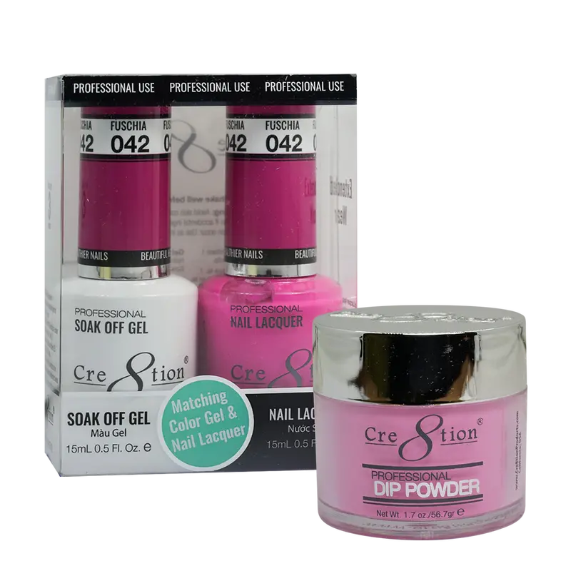 Cre8Tion Coordinating Nail Trio: Fuschia Collection 42 1