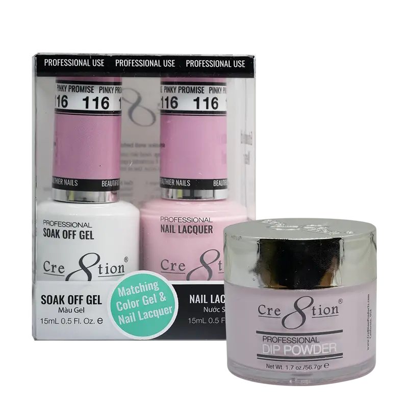 Cre8Tion Coordinating Nail Trio: Pinky Promise Collection 116 1