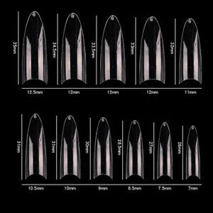Cre8Tion Curve Stiletto Press-On Nails – 550 Pcs/Box, 100 Boxes/Case (Style #14) 1