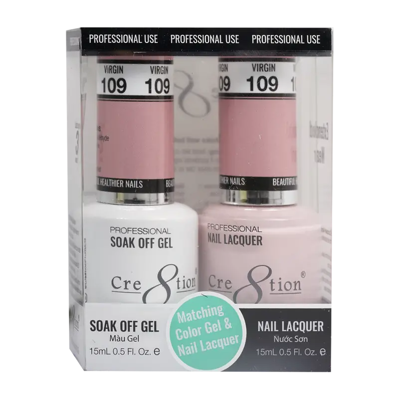 Cre8Tion Delicate Gel Polish & Coordinating Nail Lacquer 1