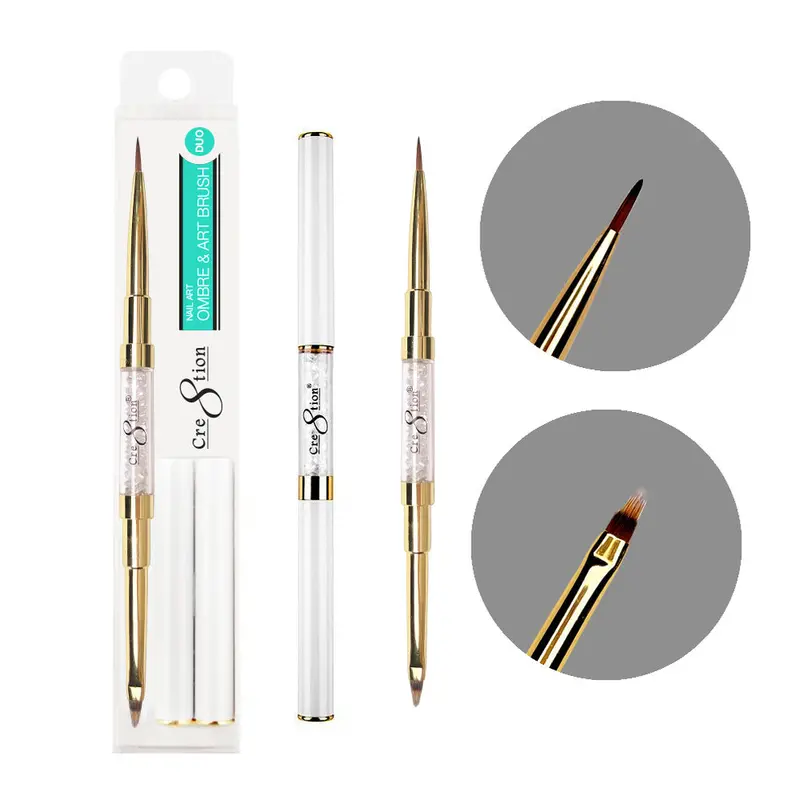 Cre8Tion Dual-Use Nail Art Brush: Paint & Ombré Blending Tool 1