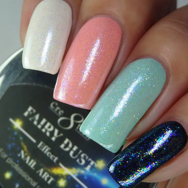 Cre8Tion Fairy Dust Nail Art Pigment – Iridescent Sparkle Powder, 15G 1