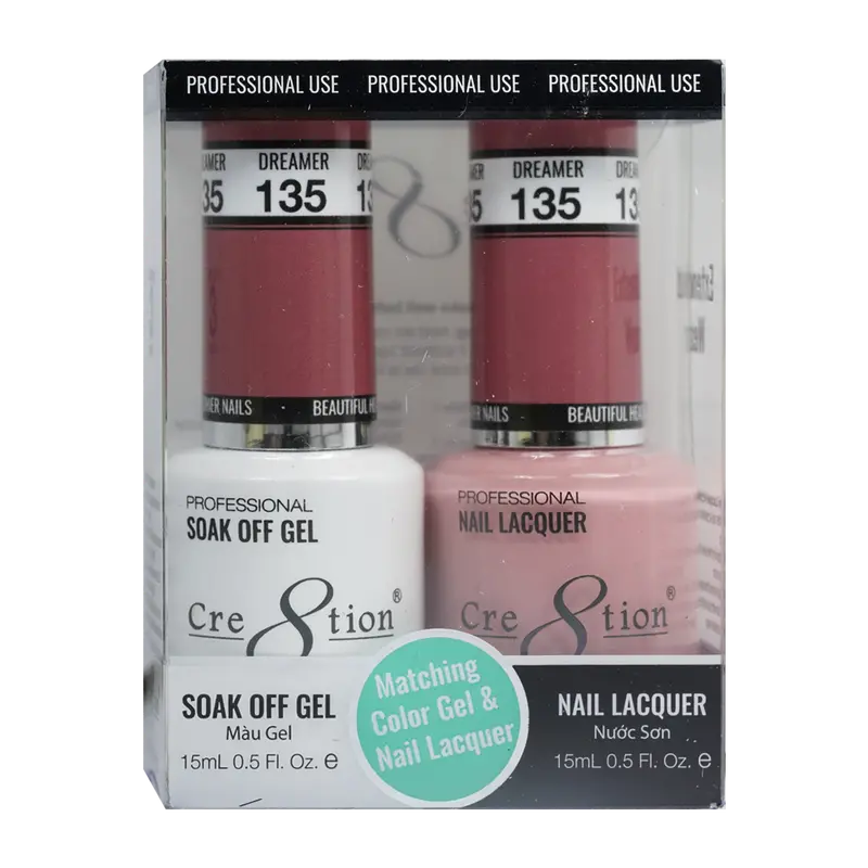 Cre8Tion Fire Breathing Gel Nail Color & Complementary Lacquer 1