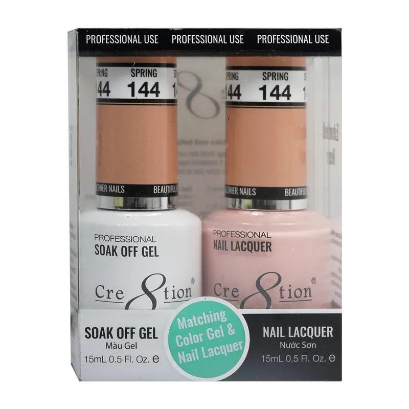 Cre8Tion Juicier Kumquat Gel & Matching Sheer-To-Vivid Nail Lacquer 1