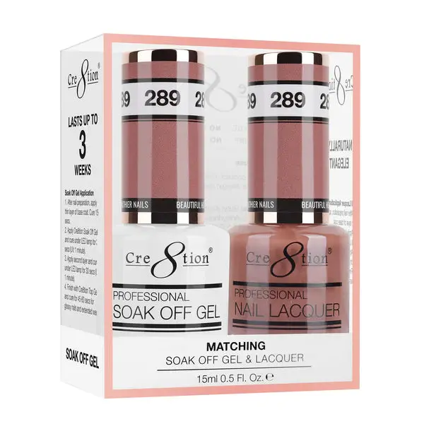 Cre8Tion Matching Gel Polish & Nail Lacquer Set – Shade 289 1