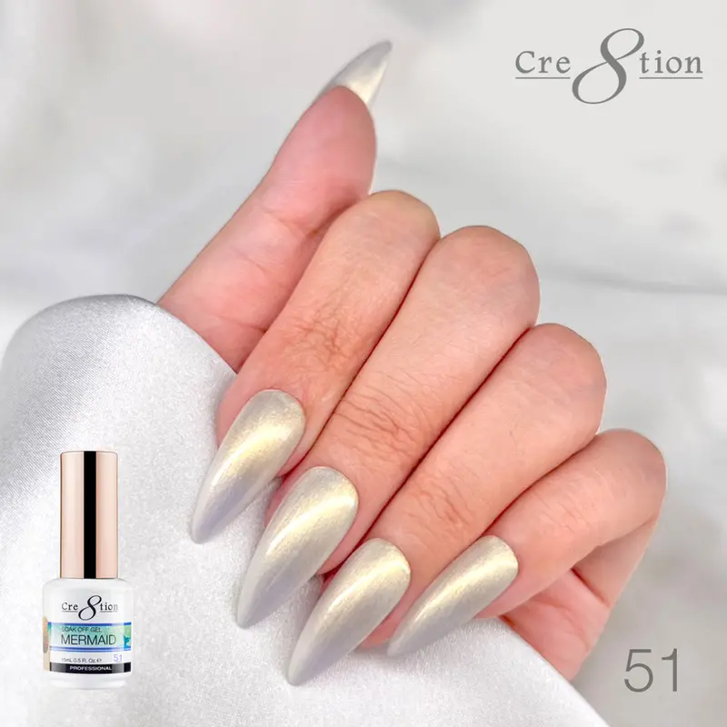 Cre8Tion Mermaid Chameleon Gel Polish – Iridescent Shift Shade Mc51 (0.5 Oz) 1