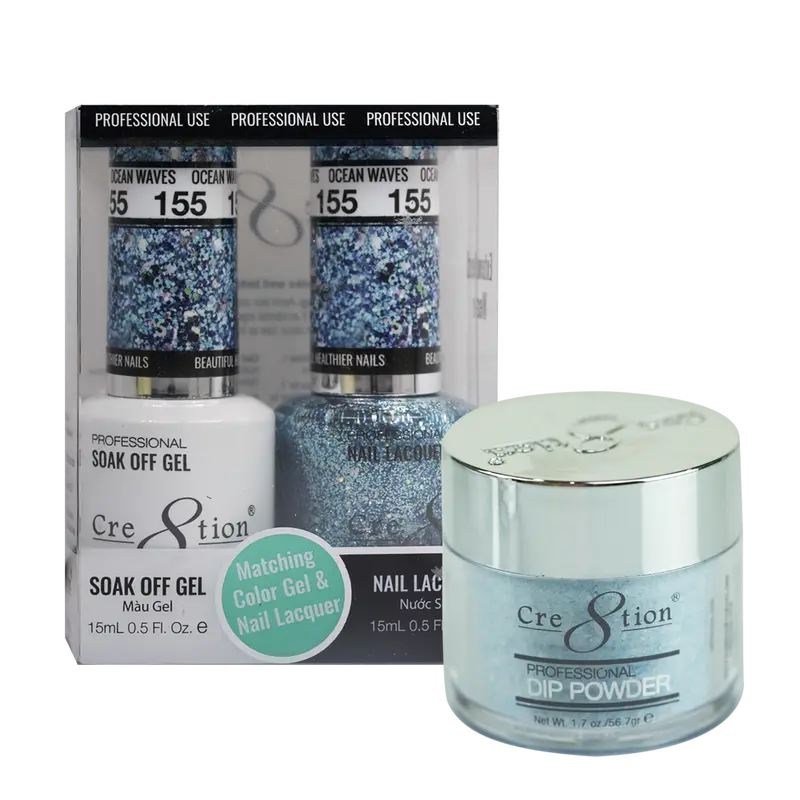 Cre8Tion Oceanic Trio Nail Collection – Wave-Inspired Blues & Turquoises #155 1