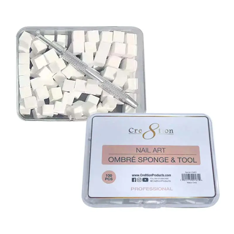 Cre8Tion Ombre Sponge And Nail Art Tool Set – 100-Piece Box 1