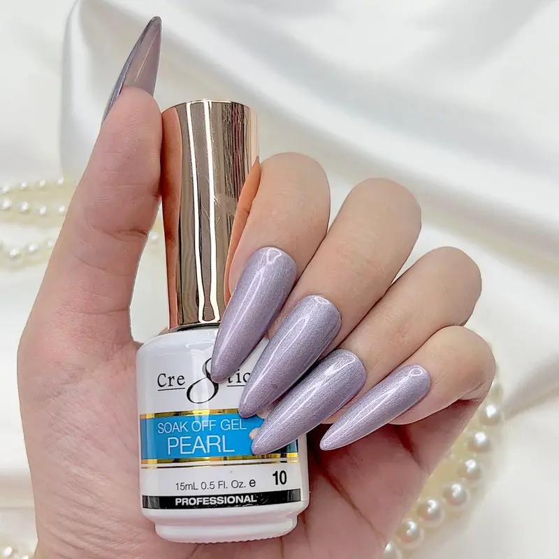 Cre8Tion Pearl Gel Polish – 0.5 Oz Bottle, Shade #10 1