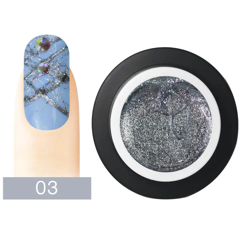 Cre8Tion Perfect Line Design Gel – Silver (7.5G) 1