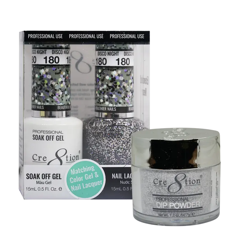 Cre8Tion Retro Disco Trio – Glittering Nightlife Nail Collection #180 1