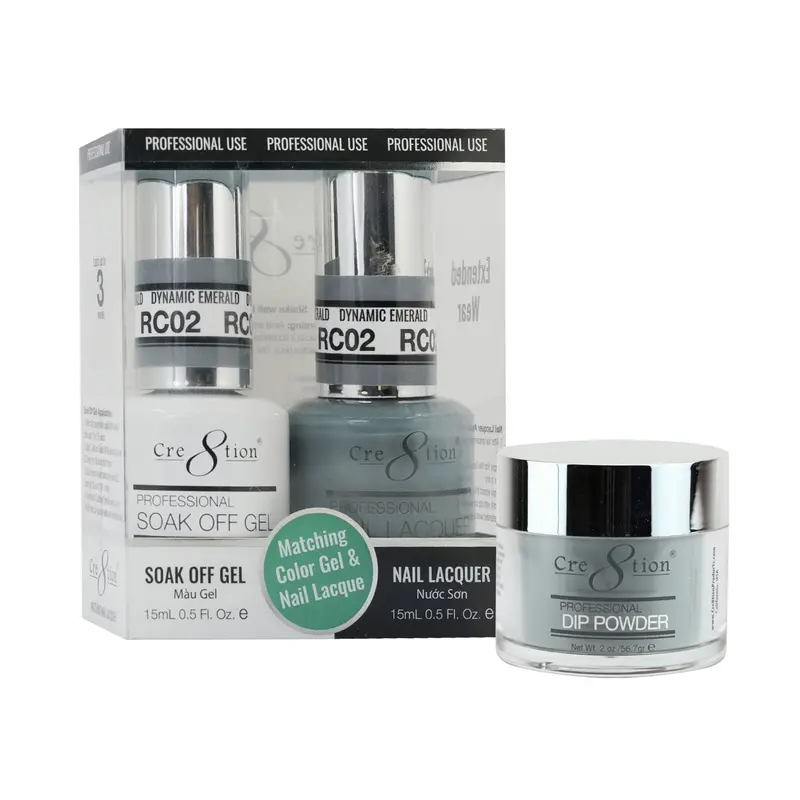 Cre8Tion Rustic Trio Rc02 Dynamic Emerald Nail Collection 1