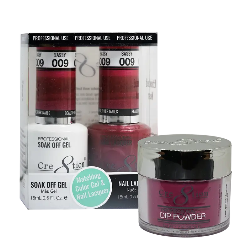 Cre8Tion Sassy Shimmer Trio Set – Matching Nail Art Collection 09 1
