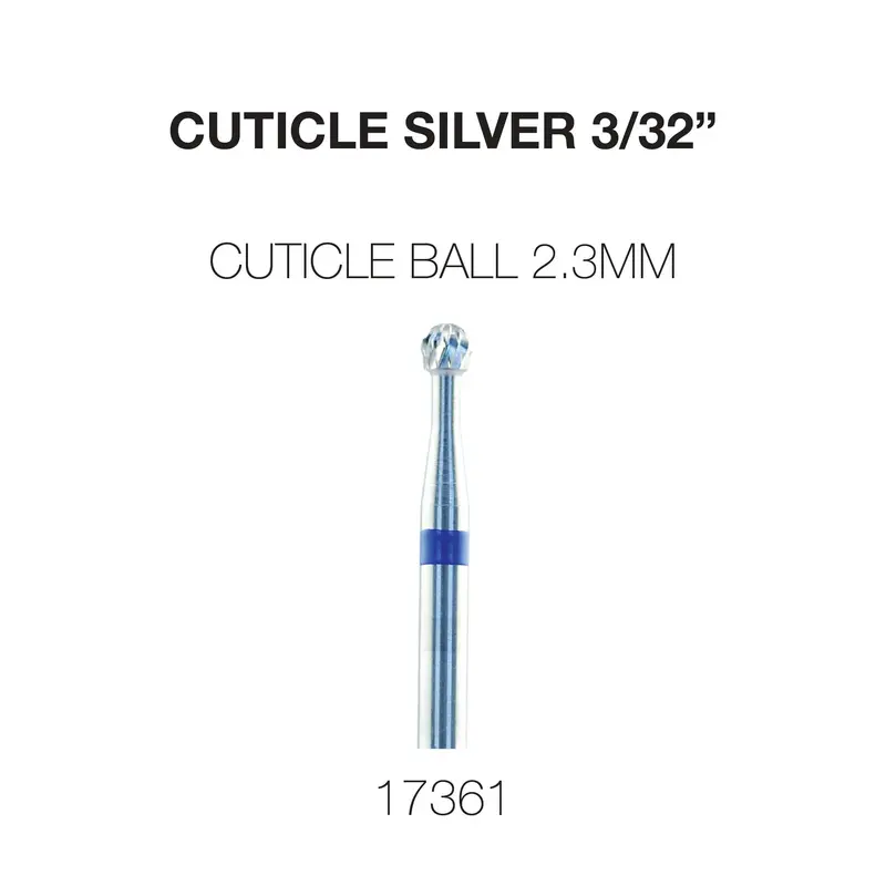 Cre8Tion Silver Carbide Cuticle Bit – 3/32 Inch 1
