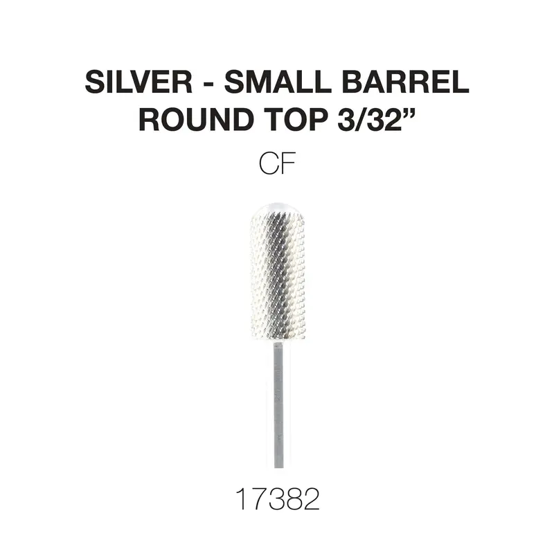 Cre8Tion Silver Carbide Small Barrel Round-Top Nail Bit – 3/32 Inch 1