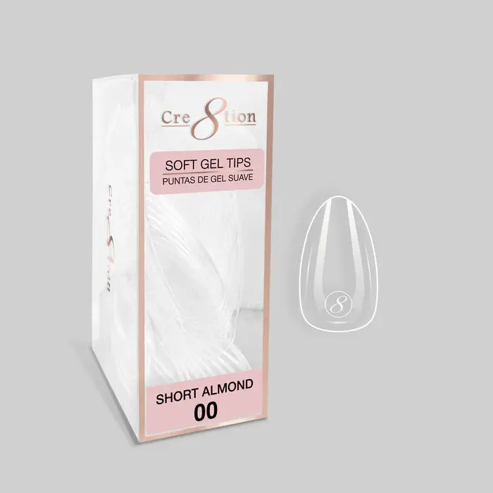 Cre8Tion Soft Gel Almond Nail Tips – 100-Count Refill Box 1