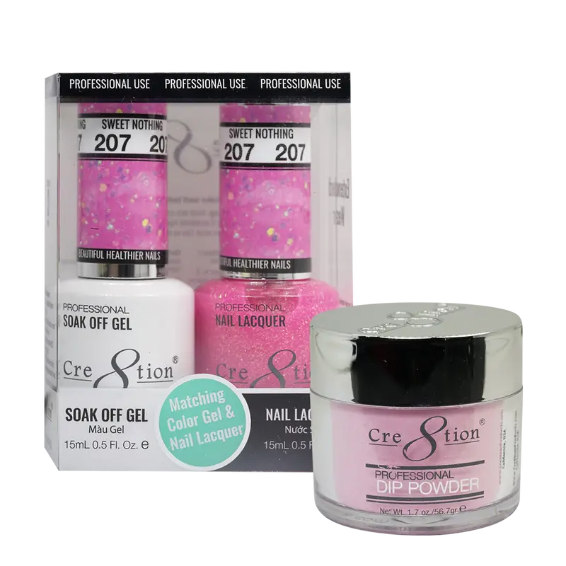 Cre8Tion Sweet Nothing Nail Trio: Soft Matte Polish Set 207 1