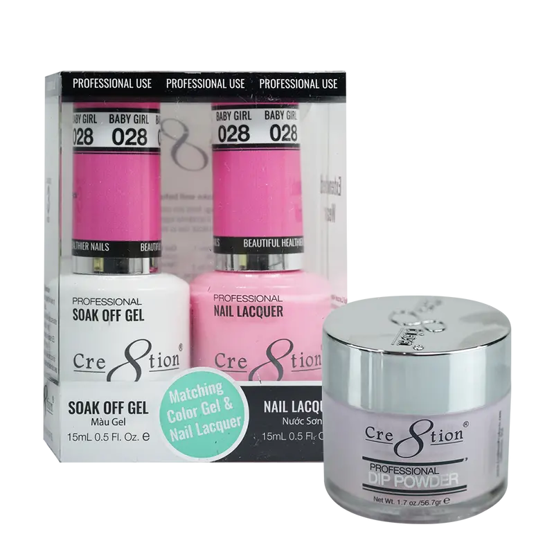 Cre8Tion Sweet Pastel Trio – 'Baby Girl' Delicate Nail Collection #28 1