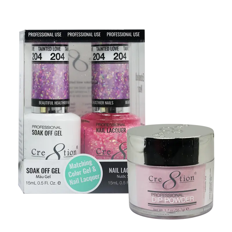 Cre8Tion Tainted Love Nail Trio: Deep Tone Polish Set 204 1
