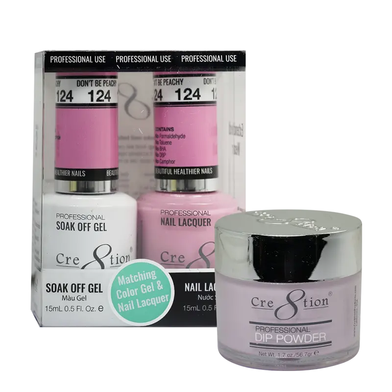 Cre8Tion Trio Matching Nail Polish Set – Don’T Be Peachy 124 1